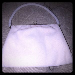 White vintage purse from France